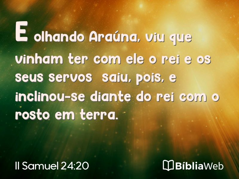II Samuel 24:20 em imagem para compartilhar