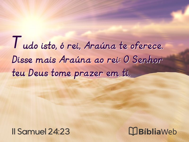 II Samuel 24:23 em imagem para compartilhar