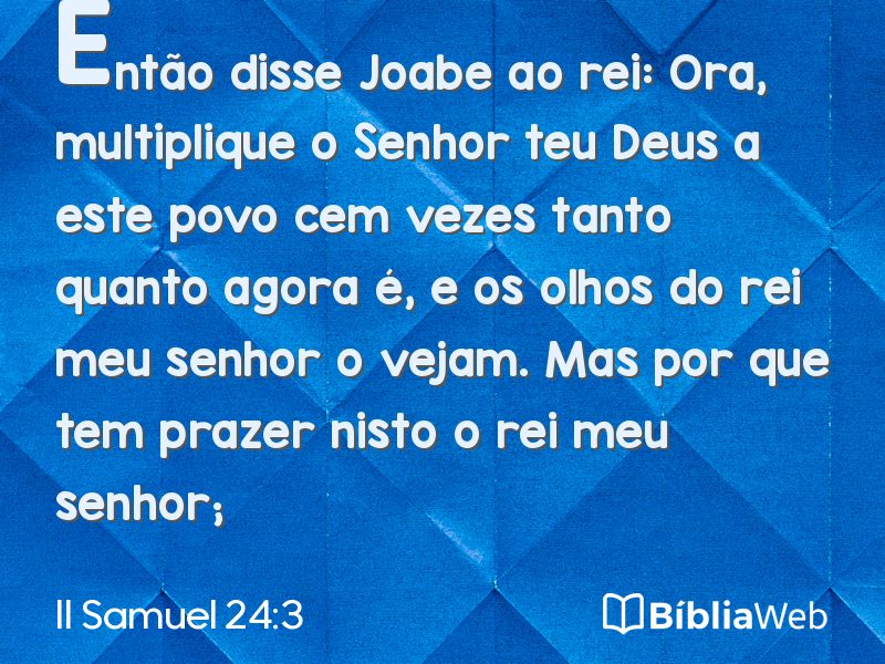 II Samuel 24:3 em imagem para compartilhar
