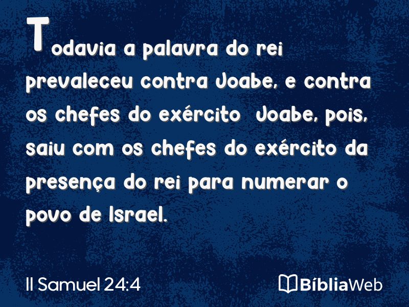 II Samuel 24:4 em imagem para compartilhar