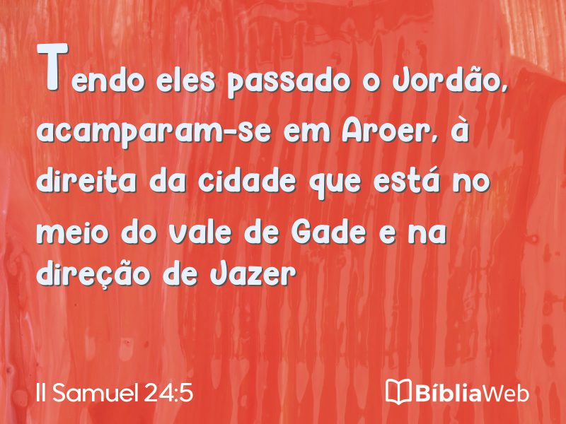 II Samuel 24:5 em imagem para compartilhar