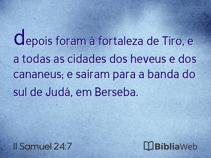 II Samuel 24:7 em imagem para compartilhar