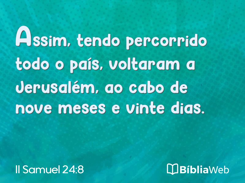 II Samuel 24:8 em imagem para compartilhar