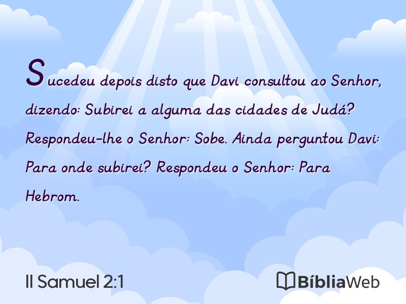 II Samuel 2:1 em imagem para compartilhar