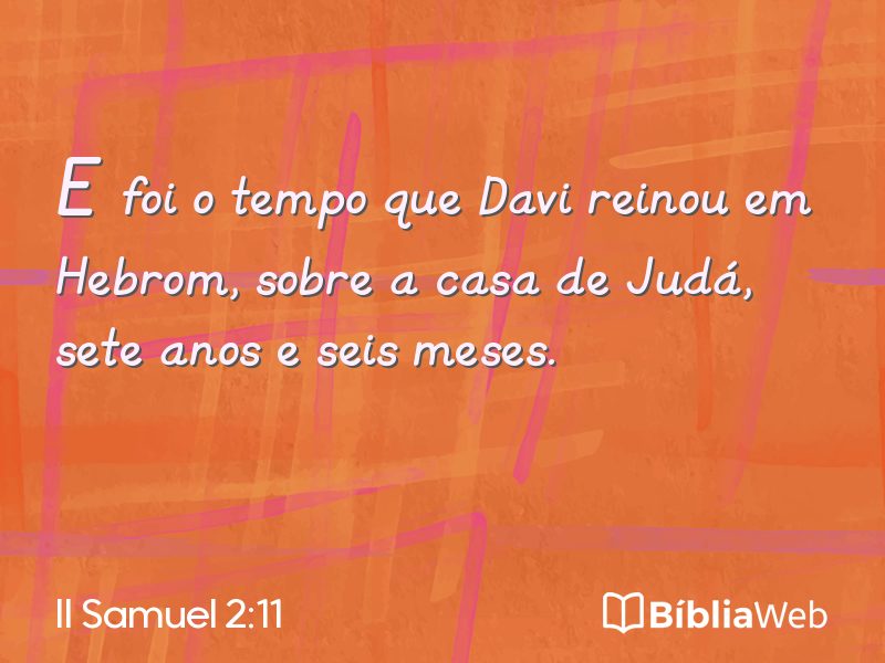 II Samuel 2:11 em imagem para compartilhar