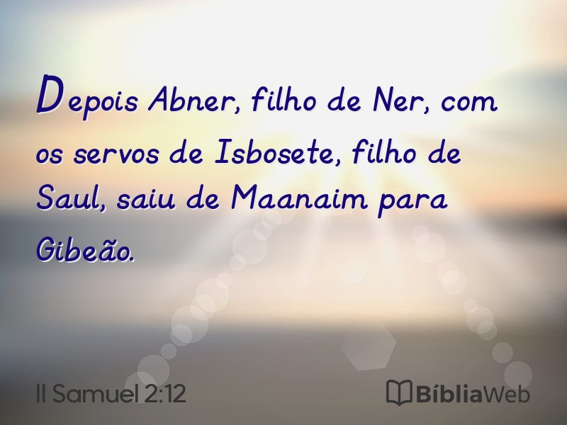 II Samuel 2:12 em imagem para compartilhar