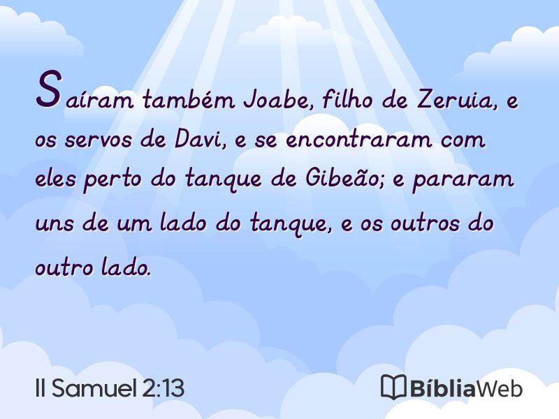 II Samuel 2:13 em imagem para compartilhar