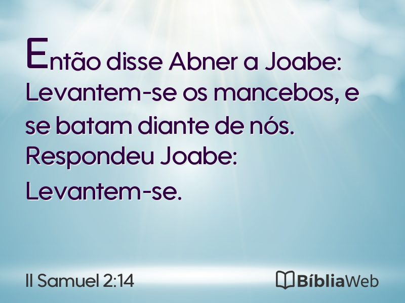 II Samuel 2:14 em imagem para compartilhar