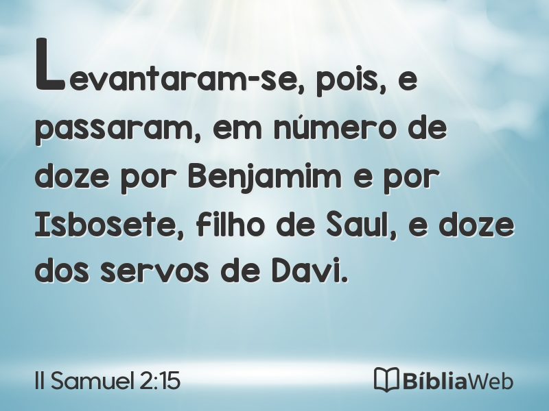 II Samuel 2:15 em imagem para compartilhar