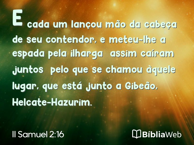 II Samuel 2:16 em imagem para compartilhar