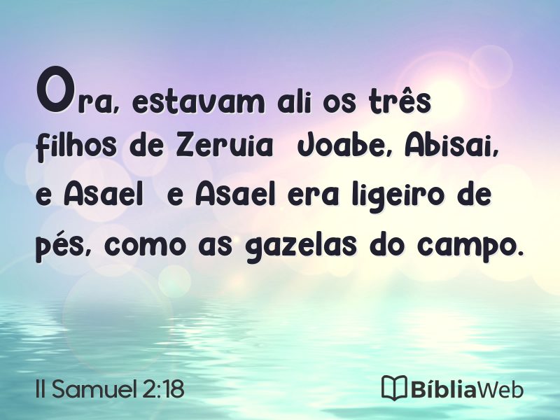 II Samuel 2:18 em imagem para compartilhar