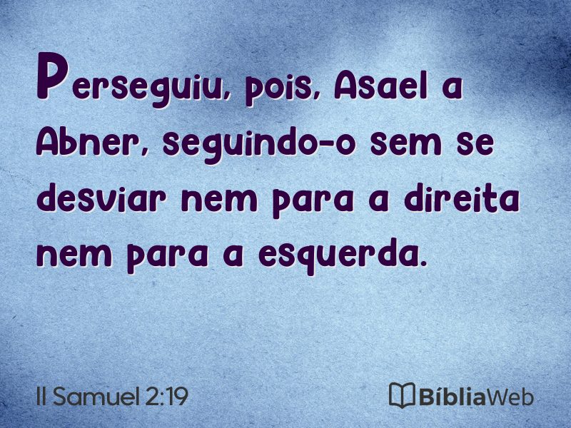 II Samuel 2:19 em imagem para compartilhar