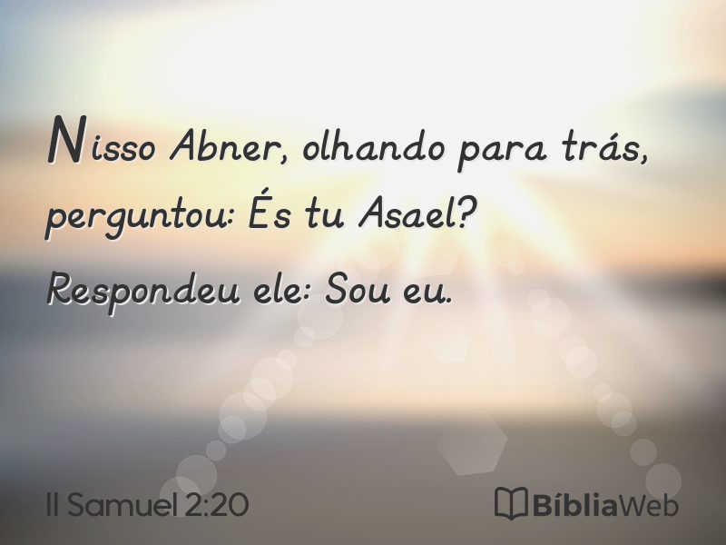 II Samuel 2:20 em imagem para compartilhar