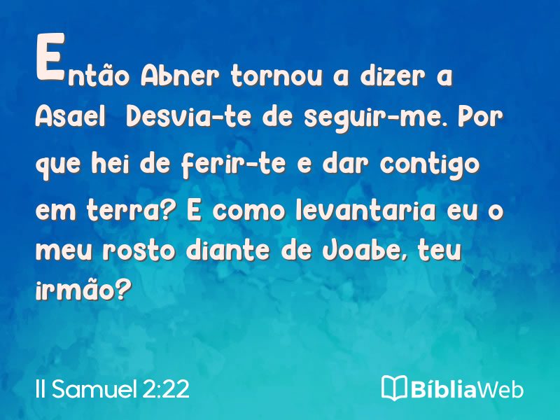 II Samuel 2:22 em imagem para compartilhar
