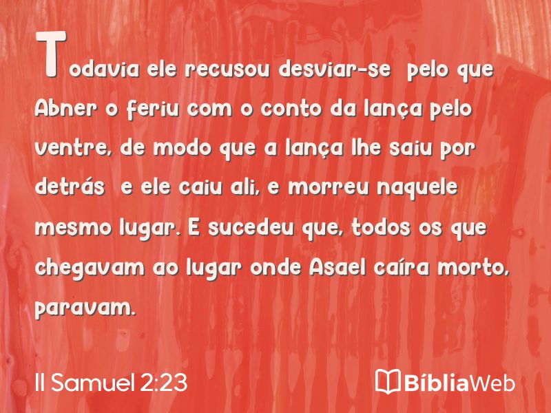 II Samuel 2:23 em imagem para compartilhar