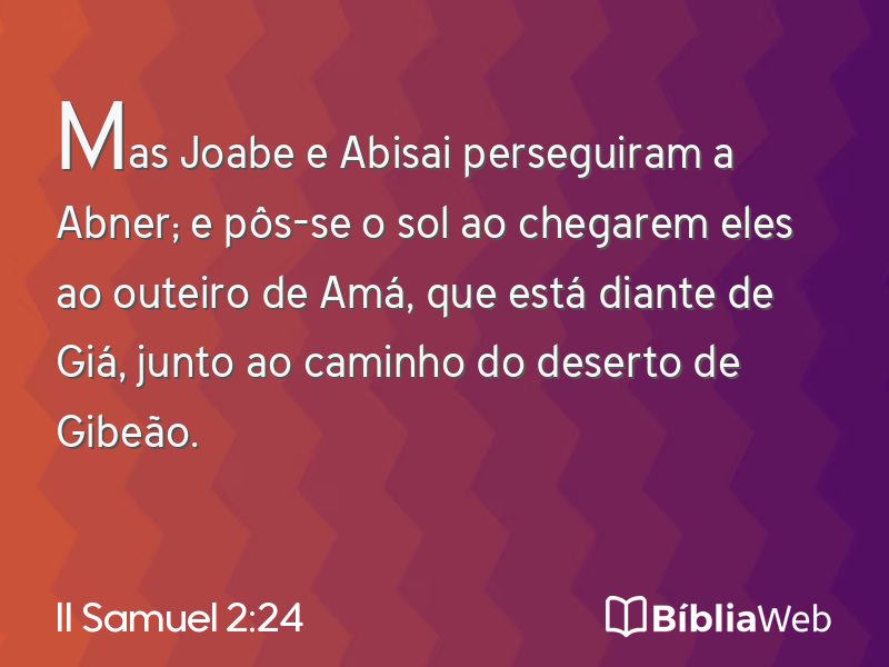 II Samuel 2:24 em imagem para compartilhar