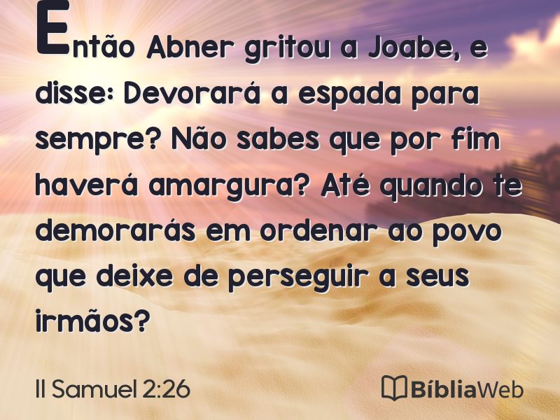II Samuel 2:26 em imagem para compartilhar