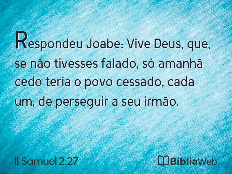 II Samuel 2:27 em imagem para compartilhar