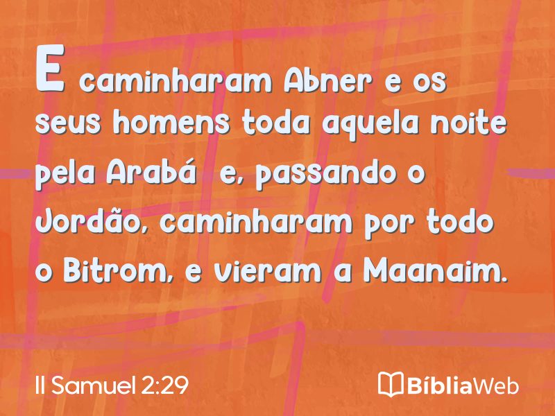 II Samuel 2:29 em imagem para compartilhar