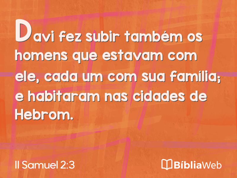 II Samuel 2:3 em imagem para compartilhar
