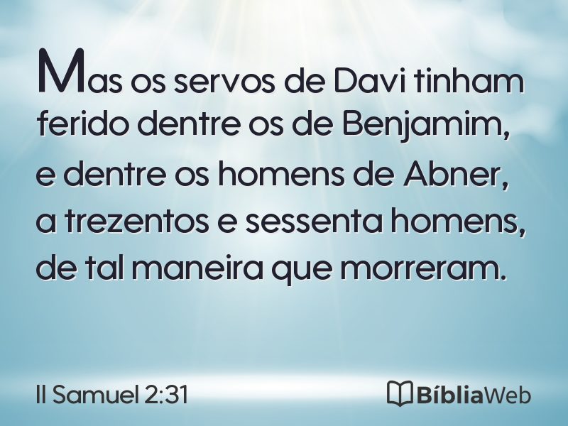 II Samuel 2:31 em imagem para compartilhar