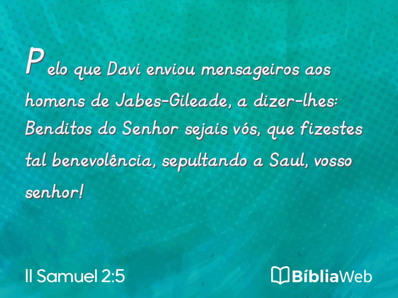 II Samuel 2:5 em imagem para compartilhar