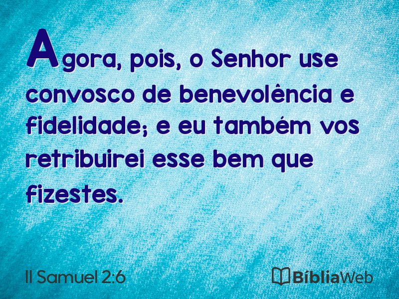 II Samuel 2:6 em imagem para compartilhar