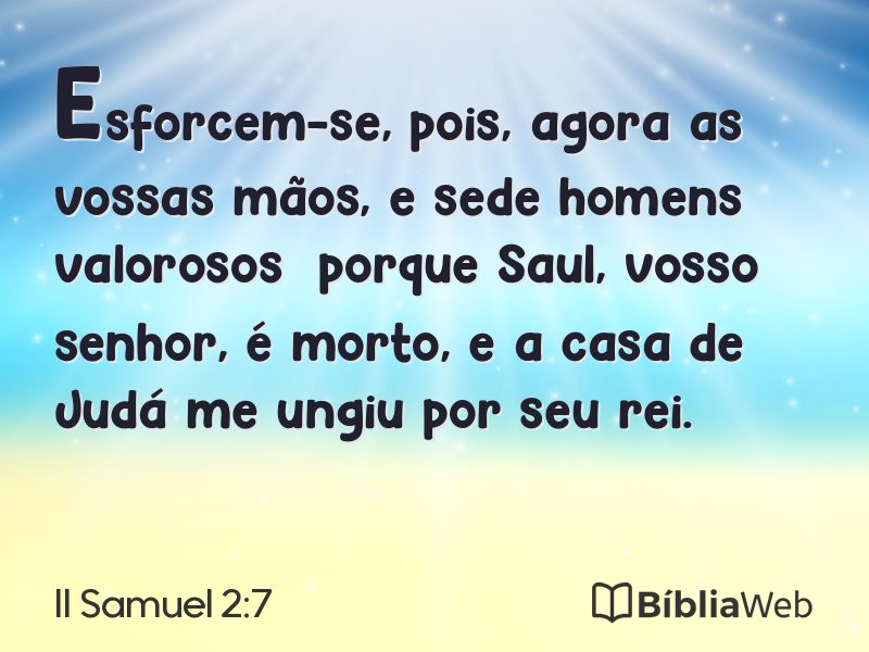 II Samuel 2:7 em imagem para compartilhar