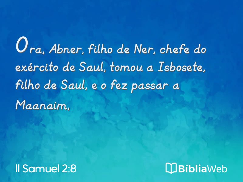 II Samuel 2:8 em imagem para compartilhar