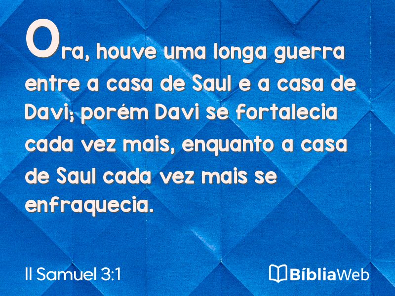 II Samuel 3:1 em imagem para compartilhar