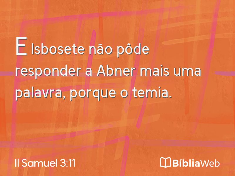 II Samuel 3:11 em imagem para compartilhar