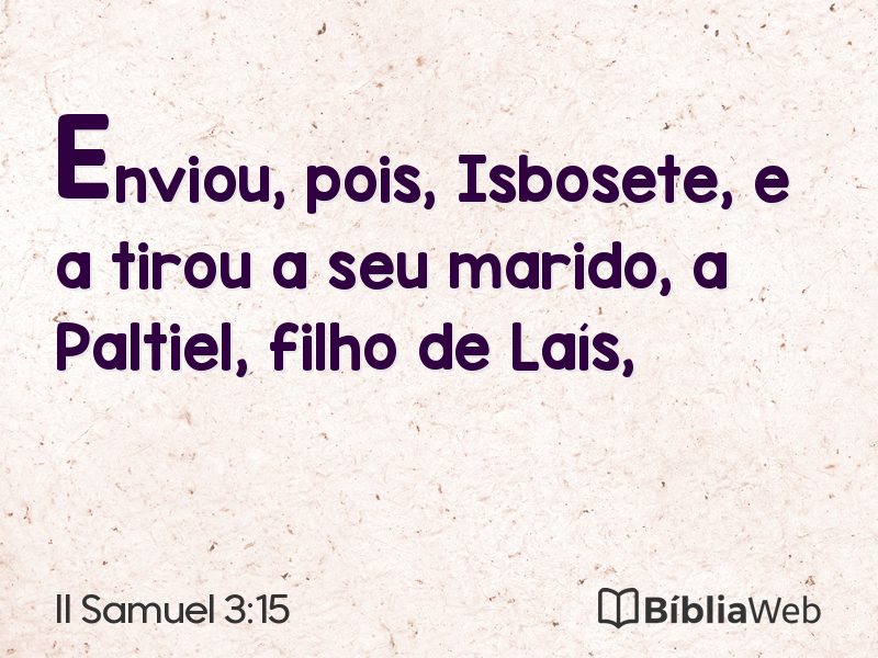 II Samuel 3:15 em imagem para compartilhar