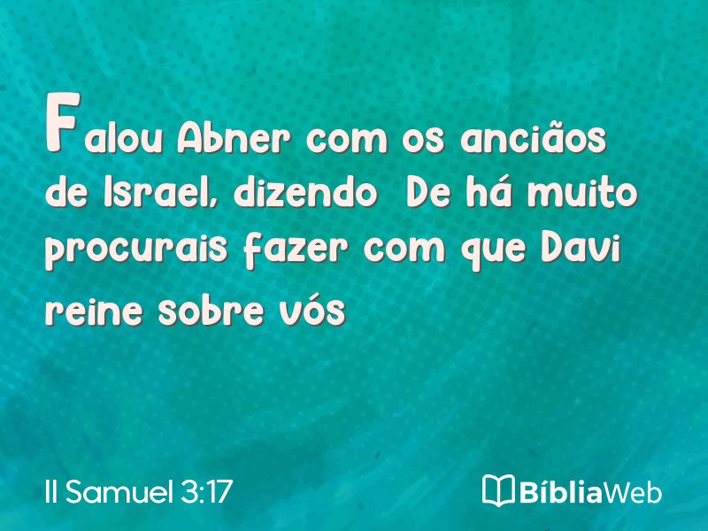 II Samuel 3:17 em imagem para compartilhar