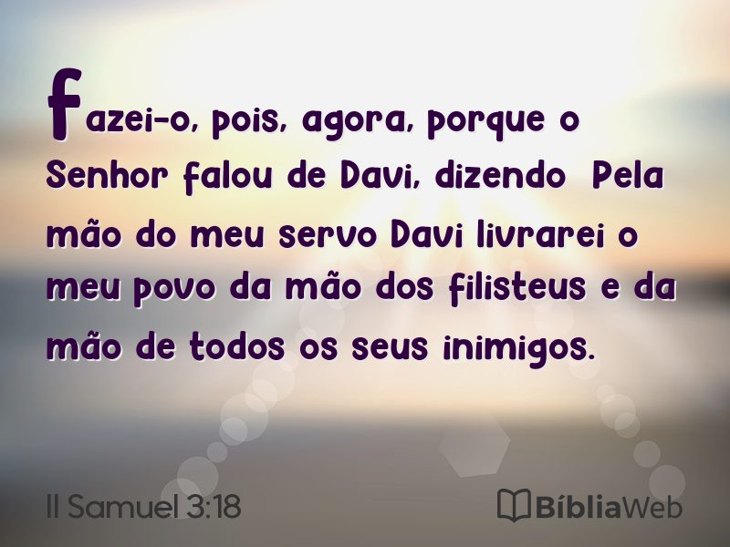 II Samuel 3:18 em imagem para compartilhar