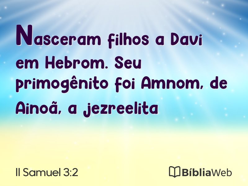 II Samuel 3:2 em imagem para compartilhar