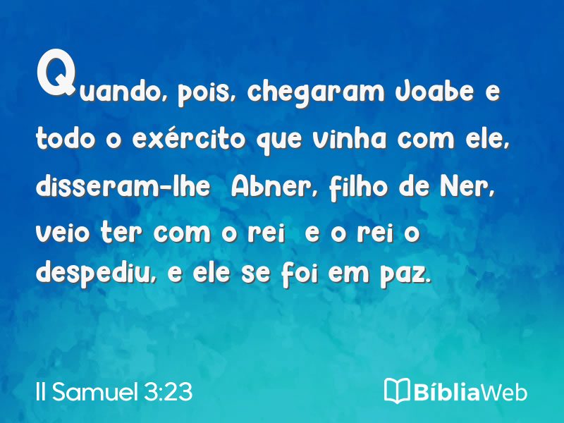 II Samuel 3:23 em imagem para compartilhar