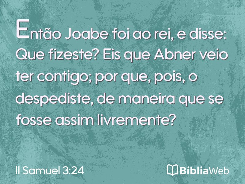 II Samuel 3:24 em imagem para compartilhar