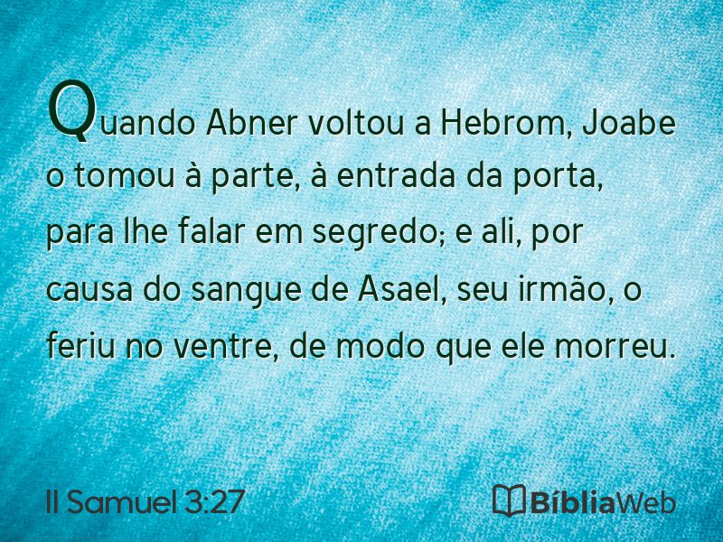 II Samuel 3:27 em imagem para compartilhar