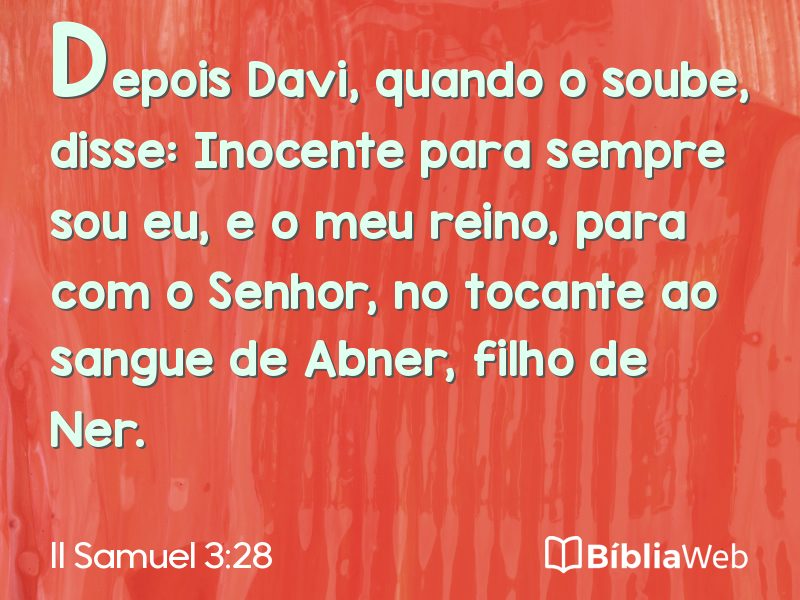 II Samuel 3:28 em imagem para compartilhar
