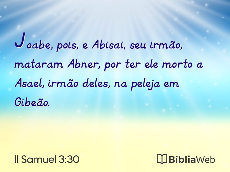 II Samuel 3:30 em imagem para compartilhar