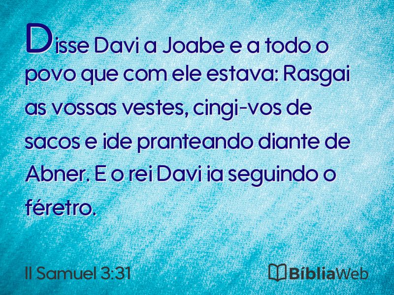 II Samuel 3:31 em imagem para compartilhar