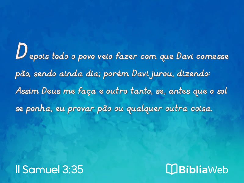 II Samuel 3:35 em imagem para compartilhar