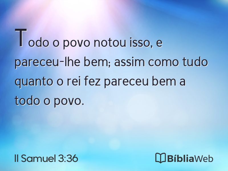 II Samuel 3:36 em imagem para compartilhar