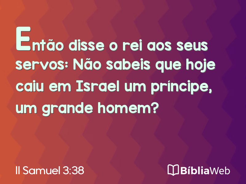 II Samuel 3:38 em imagem para compartilhar