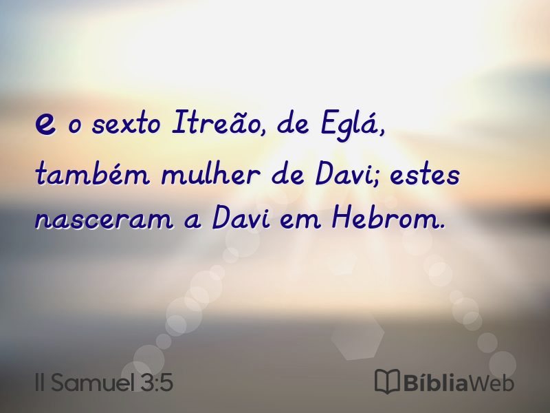 II Samuel 3:5 em imagem para compartilhar