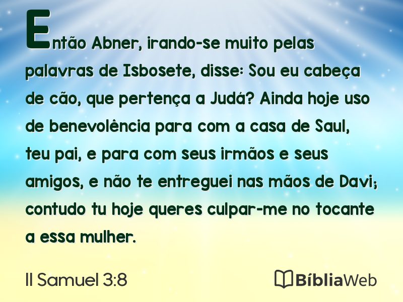 II Samuel 3:8 em imagem para compartilhar