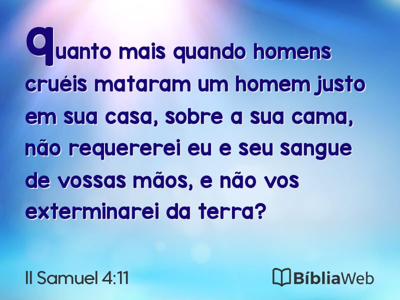II Samuel 4:11 em imagem para compartilhar