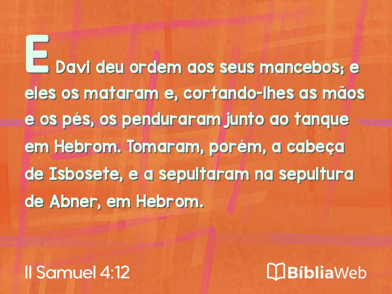II Samuel 4:12 em imagem para compartilhar