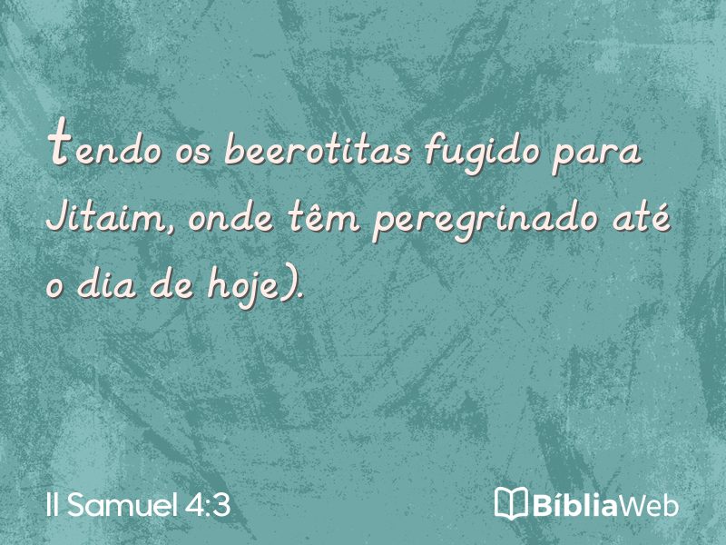 II Samuel 4:3 em imagem para compartilhar