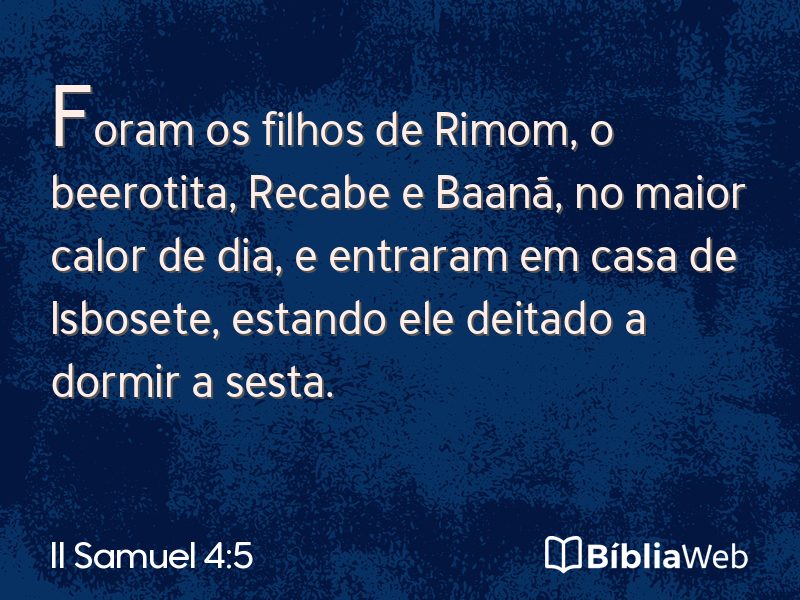 II Samuel 4:5 em imagem para compartilhar
